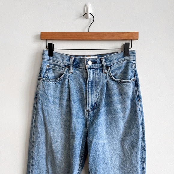 DENIM FORUM • Anita Super High Pleated Loose 28L in Picture This Bleu - Picture 5 of 14